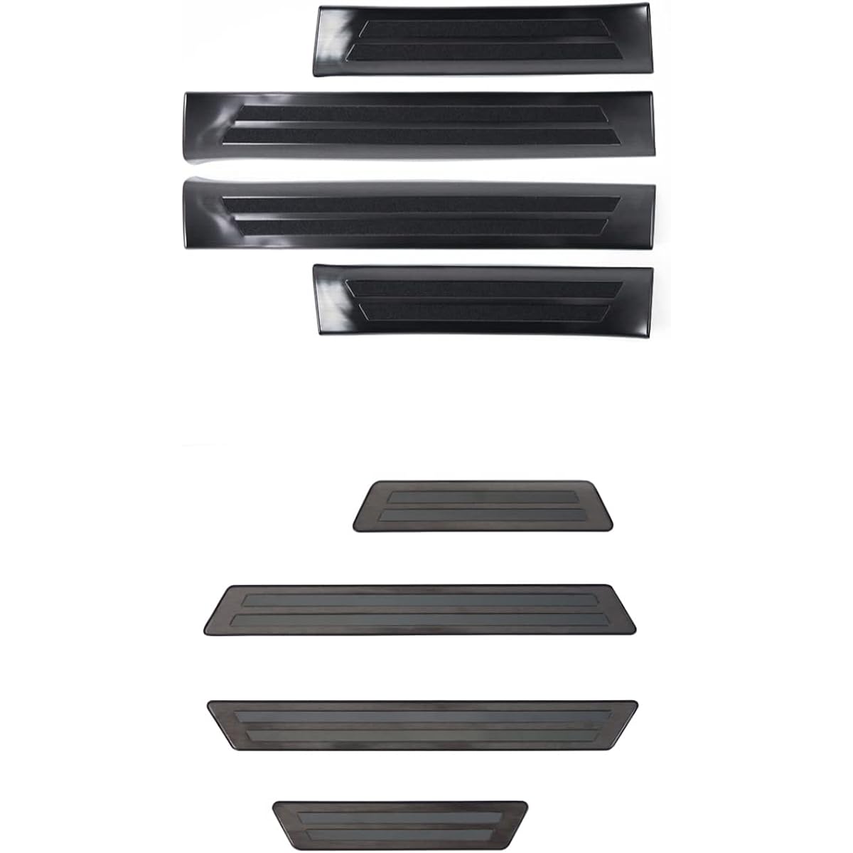 Samurai Produced Mazda CX-5 KF Series Scuff Plate Side Step Inside & Outside Front Rear Set 8P Black Hairline