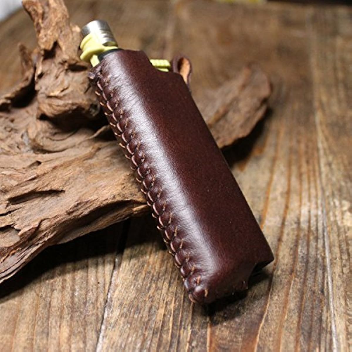 What will be will be SOTO Slide Gas Torch Handmade Genuine Leather Cover Outdoor Camping Leather Color (Dark Brown) Stitching (Generation)