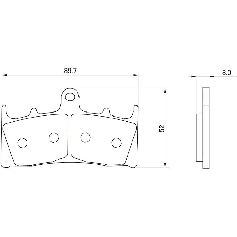 Daytona Motorcycle Brake Pad Hyper Sintered Pad (Sintered Metal Pad) GSX1400(01-08) GSX1300R Hayabusa(99-07) ZRX1200R(01-08) GPZ900R(99-03) etc. Front 72432 Thread No.:61