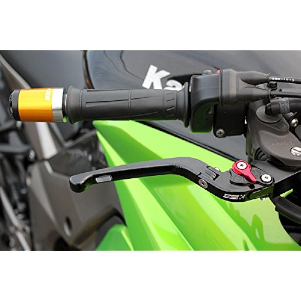 SSK Foldable Adjustment Lever 3D Type Clutch & Brake Set Lever Body: Black Adjustment: Gold (SCRAMBLER) (Monster 821) (HYPERMOTARD 821/Strada) DU0405646-GD