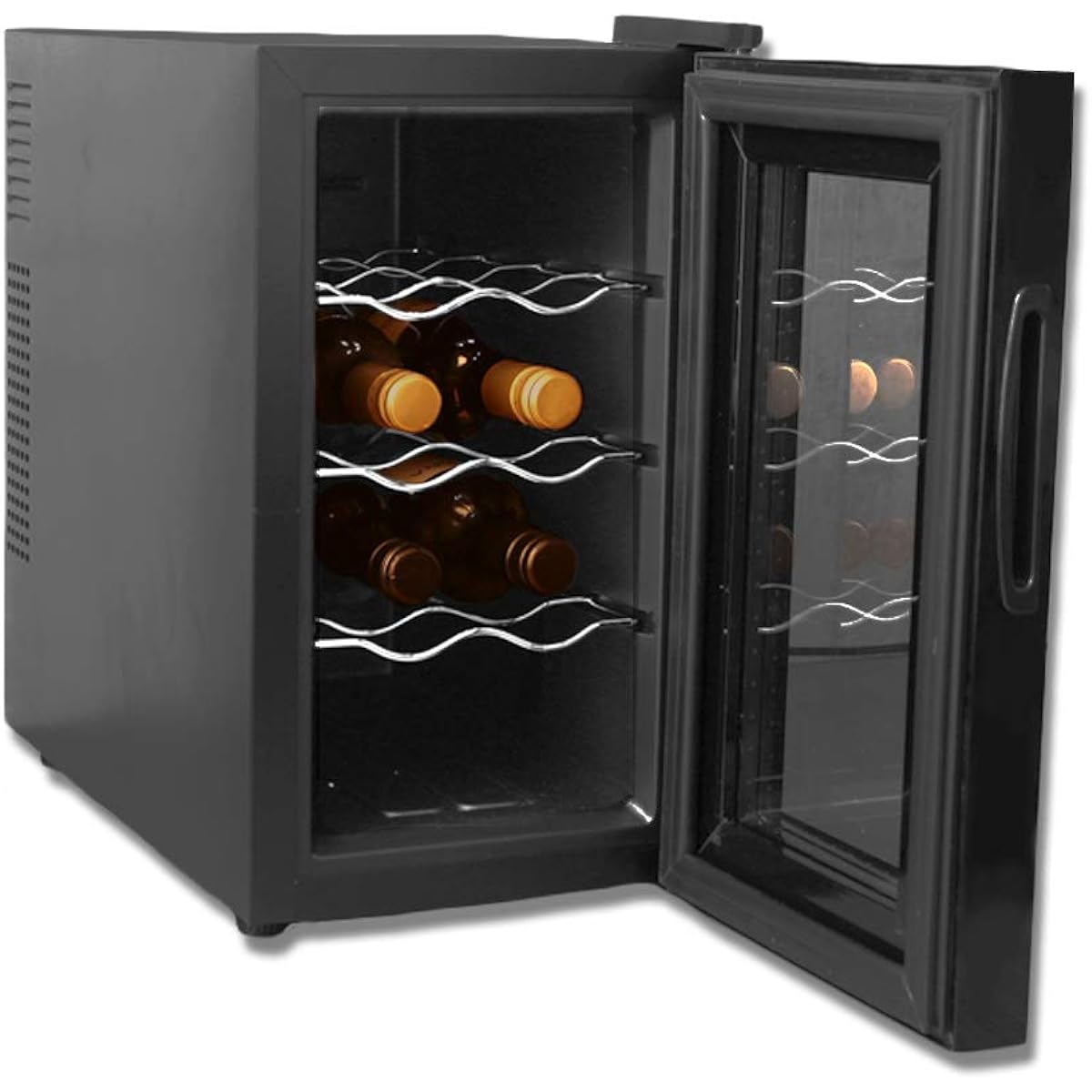 Iris Ohyama Wine Cellar 8 Bottles Storage 25L 8~18℃ Peltier Type Interior LED Small PWC-251P-B