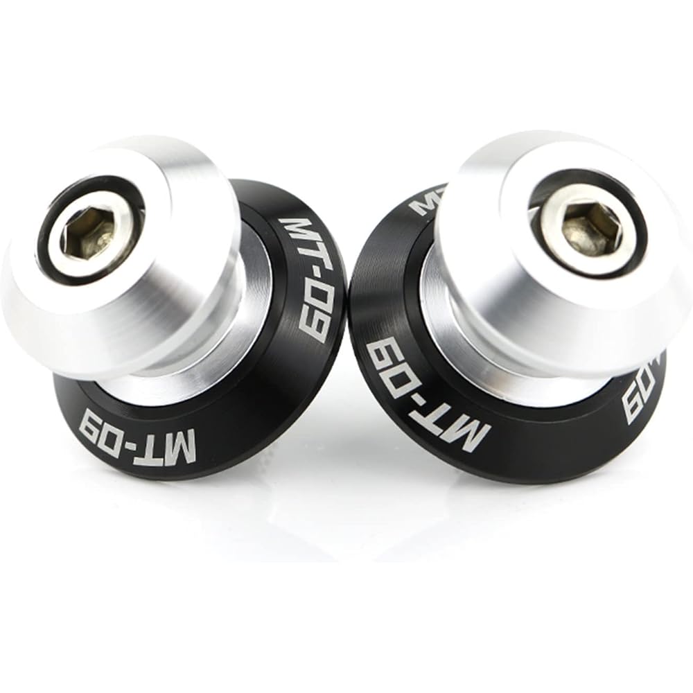 Motorcycle Swing Arm Bobbin Spool For YA-MA-HA MT09 MT-09 All Year Motorcycle Stand Swing Arm Slider Spool Swing Arm Stand Bobbin (Color: Silver)