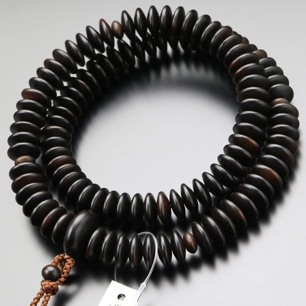 ≪Special Price≫ Nenju.com Tendai Buddhist Prayer Beads for Men, 9 Dimensions, Striped Ebony (Matte), Bon Tenbo [Authentic Prayer Beads, Kyoto Prayer Beads, Kyoto 108 Beads, Natural Wood, 9 Dimensions, My Prayer Beads 101770012] [Pursary Bead Bag Free! ]
