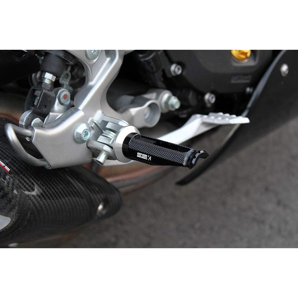SSK Machined Aluminum Step Racing Type for Riders Mounting Part Color: Black Step Bar Color: Titanium KAWASAKI Z125 PRO 2016-2017 NINJA250 2013-2017 Z250 2013-2014