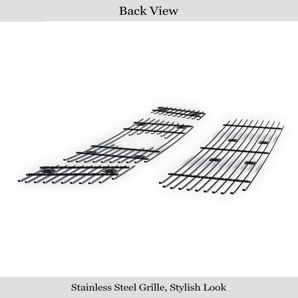 APS Nissan Titan 2008-2012 Stainless steel chrome polish 8x6 Horizontal billet grill insert combo N67713S