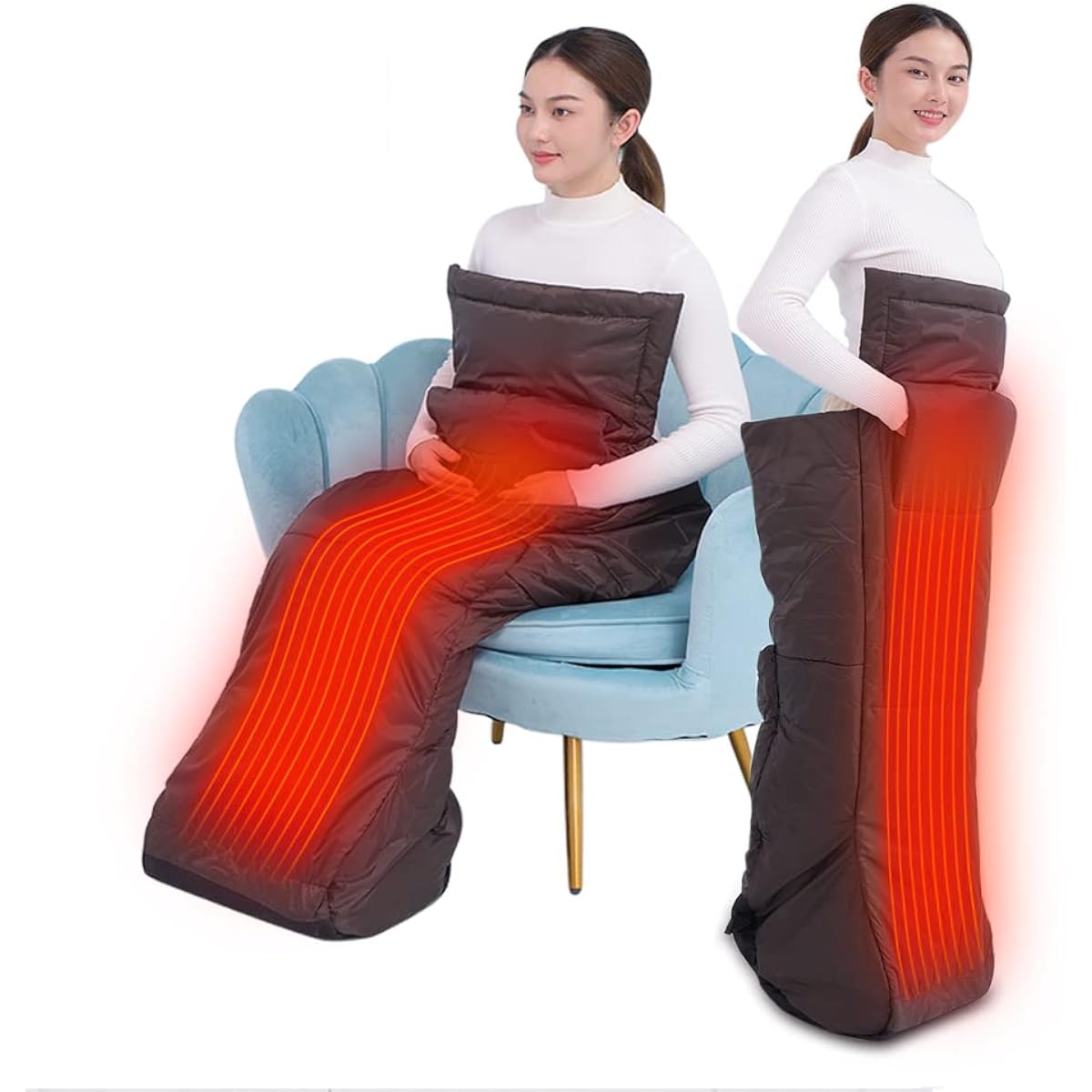 Hot leg heater PSE 30 second heat electric foot warmer Warm foot heater Kotatsu for one person Kotanpo Electric slippers Foot warmer for lower body 6 levels from 35 to 60℃ / 7 fixed times Washable 75℃ overheat protection