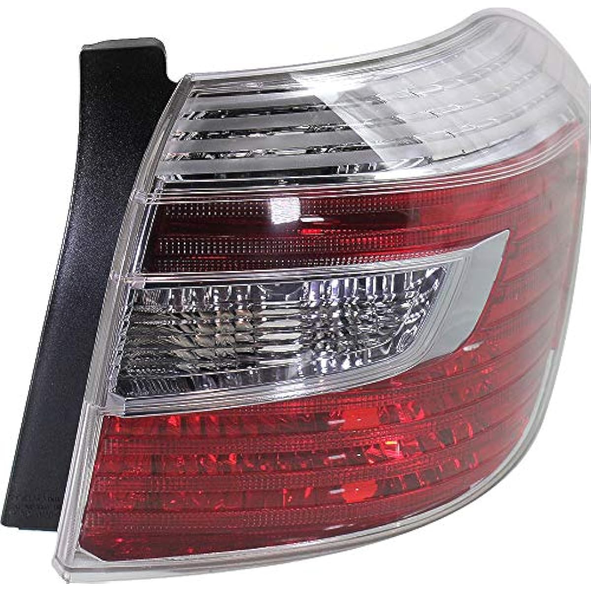 EVAN FISCHER Tail Light Lens and Housing 2008-2010 Toyota Highlander Clear & Red Lens Hybrid Model Public seat side