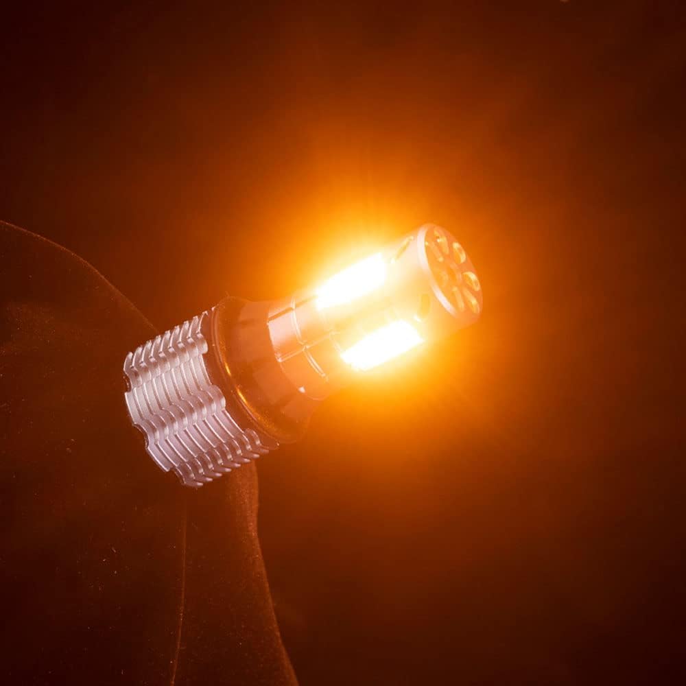Valenti Valenti ML501-T20-AM Jewel LED Bulb ML Series Amber T20 Single Wedge Shape 1800lm 2 Pieces Turn Signal Lamp DC12V For Domestic Cars Only Vehicle Inspection Compatible