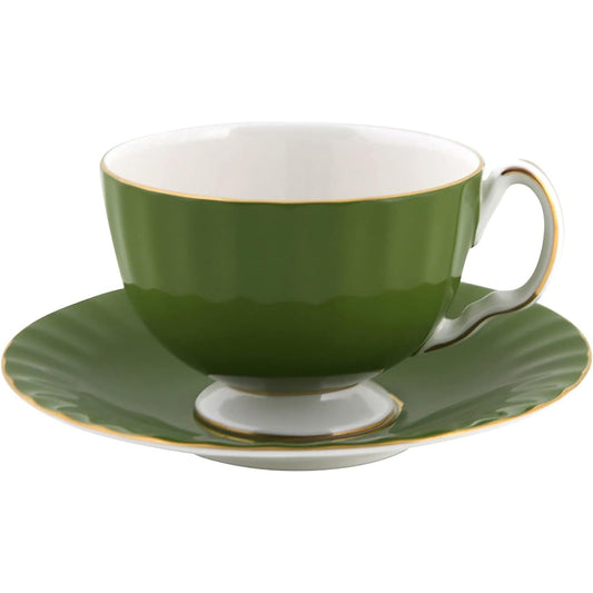 Aynsley Cottage Garden Tea Cup & Saucer Oban Approx. 200ml Mill Green 297305008C