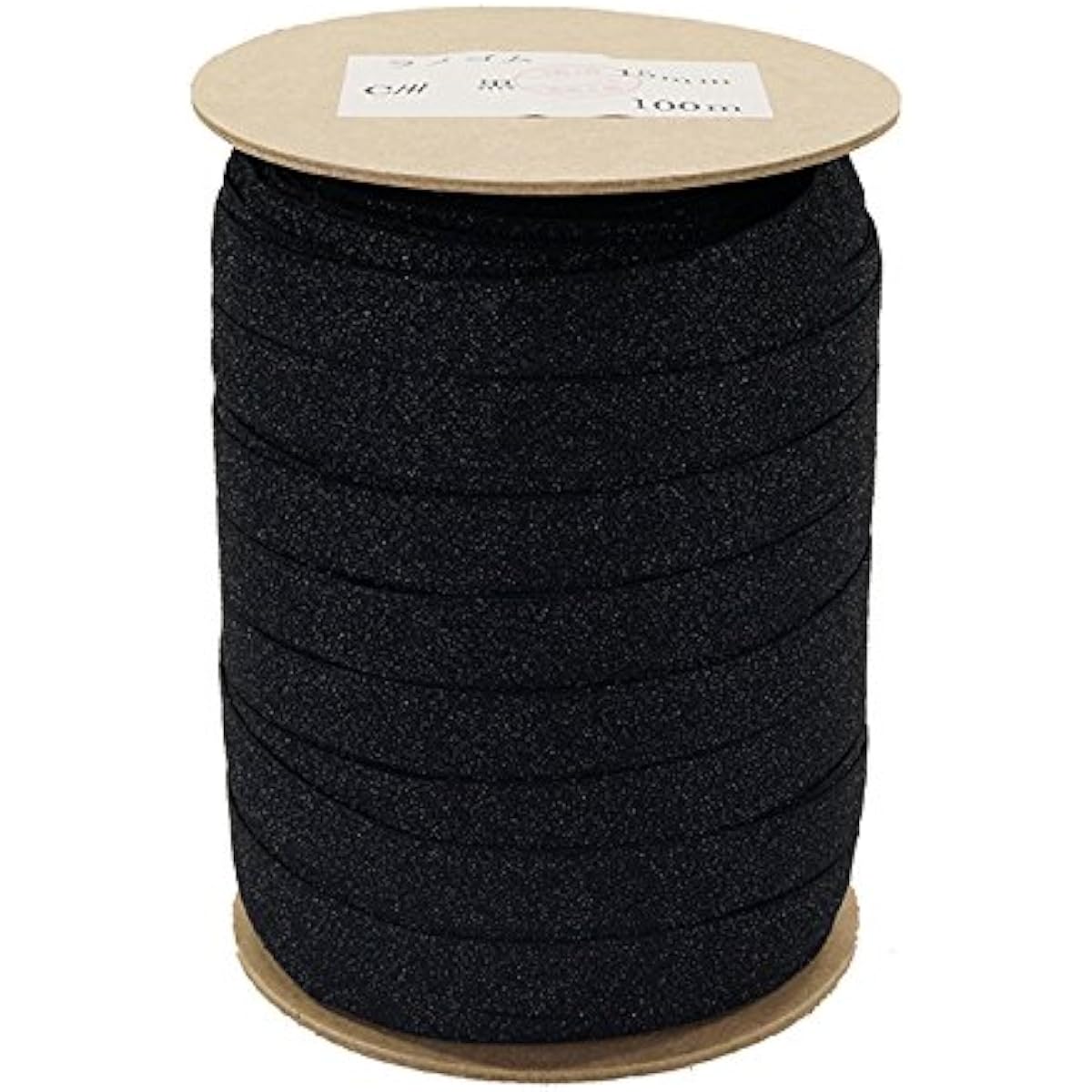Kintenma Lame Ribbon Rubber 15mm Width kw93193 100m Black