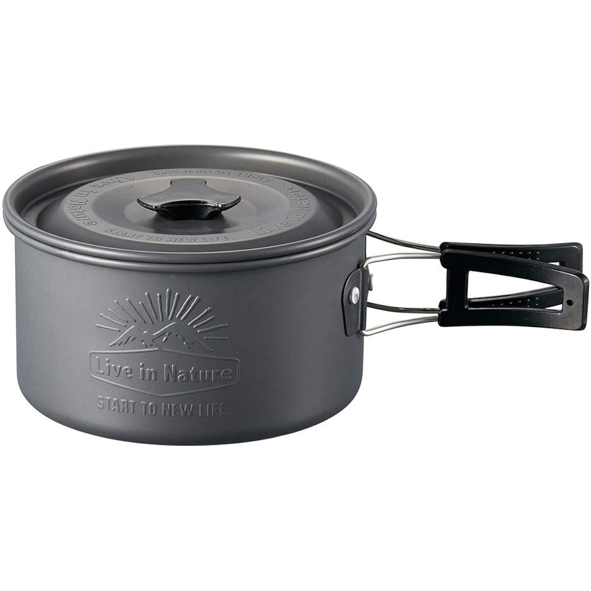 Skater Outdoor Aluminum Pot with Lid 16cm Folding Handle LIVENATURE AN17