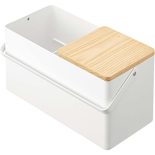 Yamazaki Jitsugyo Makeup Box White Approx. W31XD15 (including handle) XH15.5cm Tower Portable with handle 5453