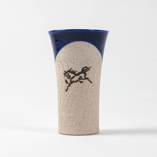 Ohori Soma Ware Matsunaga Kiln Large Tumbler (Cobalt Blue)