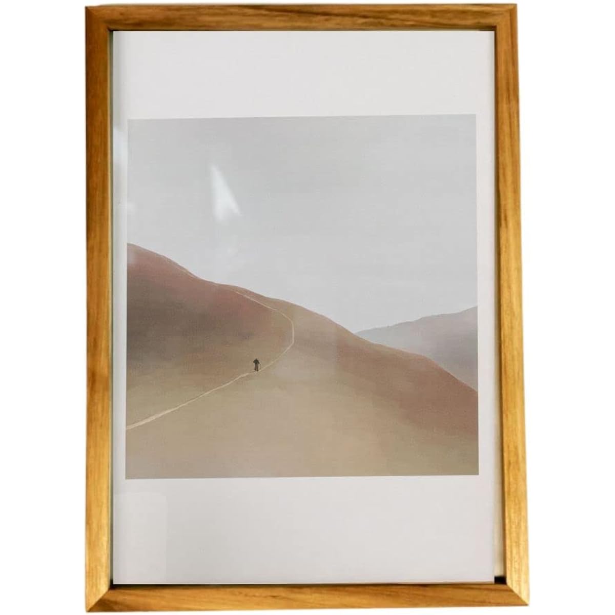 "RE A3 Photo Frame for Wall Hanging" Wall Hanging Natural Wood Teak Frame Picture Frame Picture Frame Natural Interior Wooden Menu Board Picture Book Award Certificate *Delivery is up to you