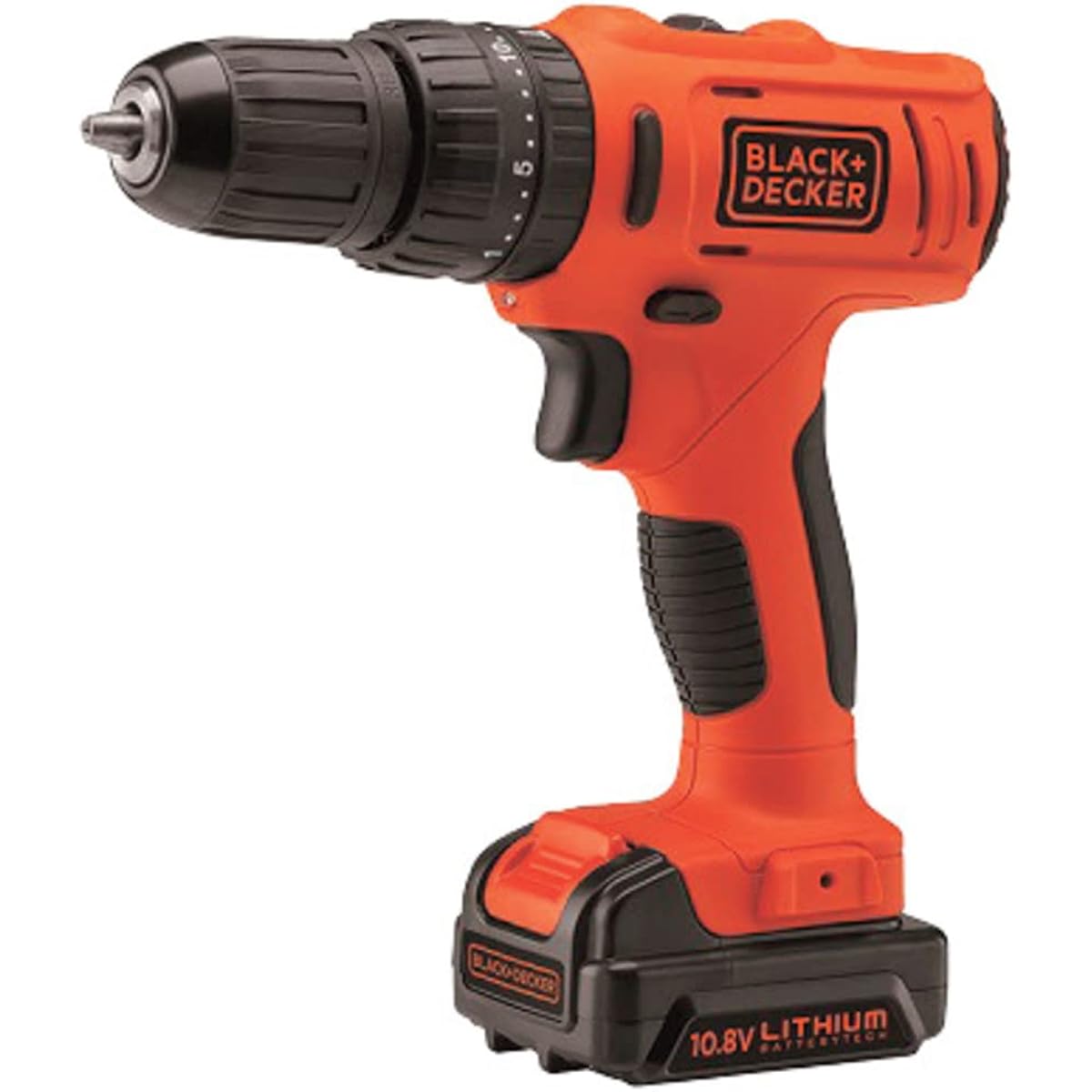 Black and Decker Cordless Vibrating Drill Driver DIY Power Tool Drilling Tightening Tool Compact with LED Light 10.8V BDH12