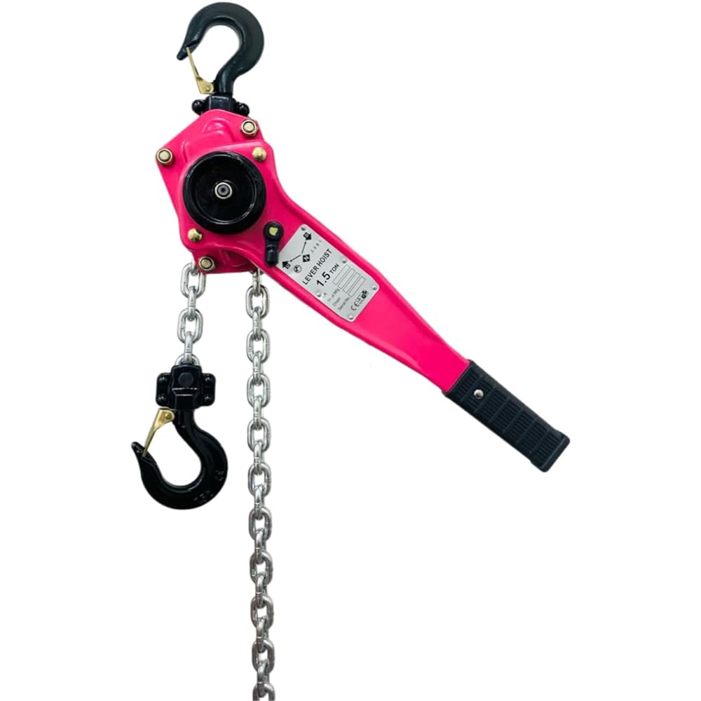 Sanpoyoshi Lever Hoist 1.5ton 1500kg Chain 1.5m Chain Hoist CE, GS Certified Chain Roller Chain Block Loading Machine Gotcha Gatcha Pulley Hoist Chain Hoist Chain Loading Machine Fixed Tool