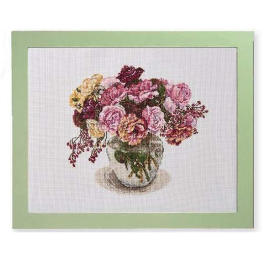 LECIEN Embroidery Kit "Stitching with Fujico Collection (Fujiko Hashimoto Design) Cross Stitch Multi-Rose Arrangement" cosmo Height 30 x Width 38cm No.678