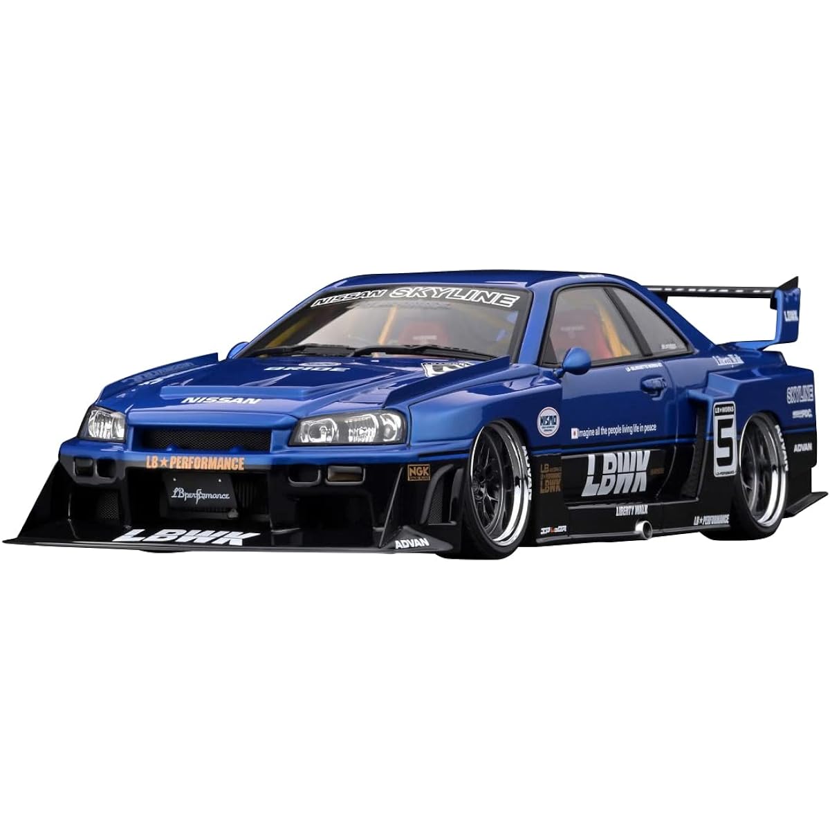 TK.Company ignition model 1/18 LB-ER34 Super Silhouette SKYLINE Blue/Black finished product IG2705