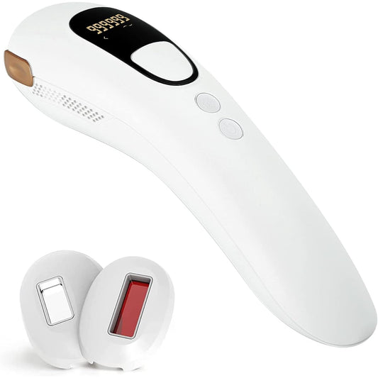 OSSIGENO Hair Removal Device, Cooling Hair Removal Device, IPL Light Hair Removal Device, 5 Levels Adjustable, 990,000 Rounds, Unisex, Full Body Hair Removal, White