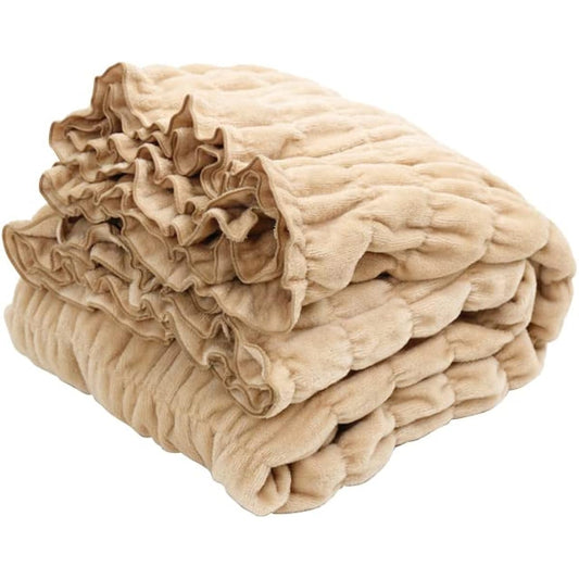 Romance Kosugi Cotton Blanket, Heat-generating Cotton, Fluffy Blanket, Single [Custom Color] Made in Japan, 140 x 200 cm, Warm Support, 3430-2016-2420 (Powder Beige)