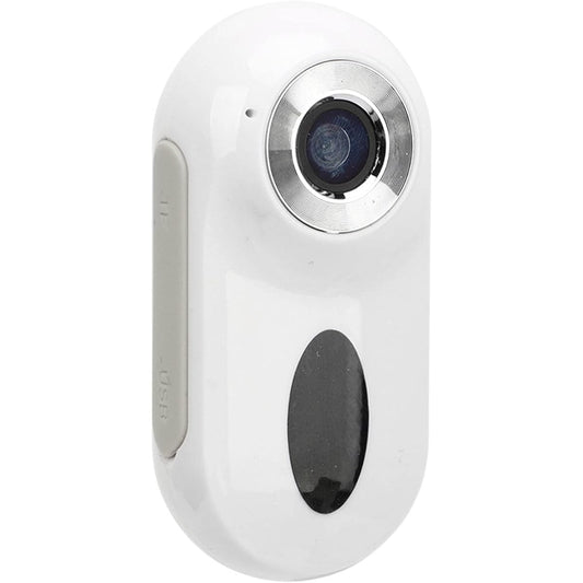 Sports Action Camera, 1080P Portable Sports Camera with Clip, HD Color Screen Wide Angle Motion Camera Support Cycle Recording, Outdoor Sports Camera for Hiking, Cycling (White)