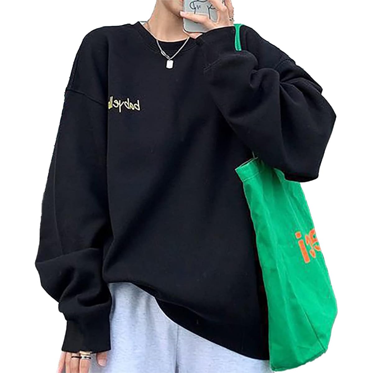 [Big Ruff] Tops Sweatshirt Outerwear Big Silhouette Pullover Size Long Length Spring Autumn Winter Women's