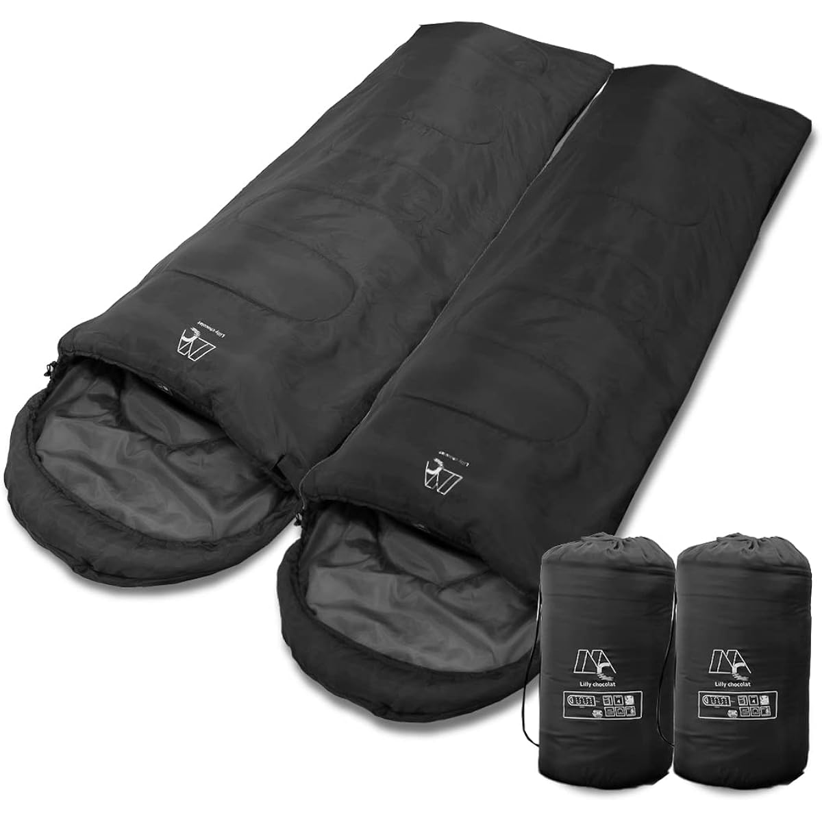 [Lilly chocolat] Sleeping bag compact set of 2 sleeping bag compact +5℃