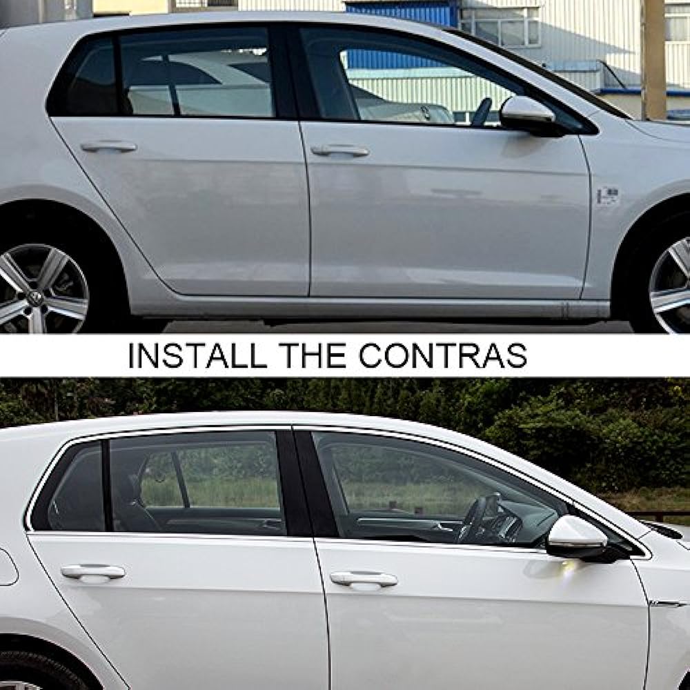 Window Mall Pillar Free Pack of 10 Stainless Steel Glossy Cover Rim "Volkswagen Golf 7 Golf 7.5 VW Golf 7 20142018 " To [High Flying]