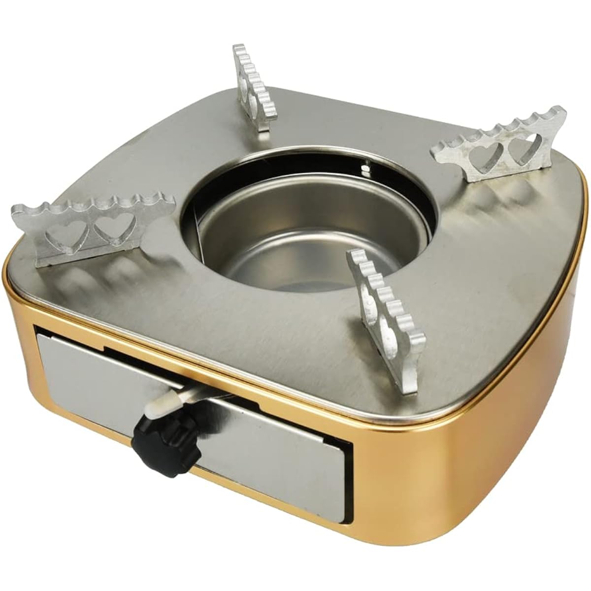 Small stove set for solid fuel, single pot, adjustable firepower, easy to refill, outdoor, sleeping in the car, solo camping, disaster reserves