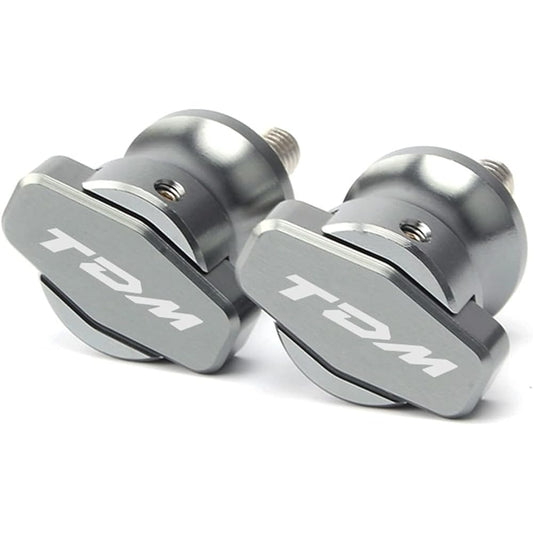 DOOREX Motorcycle Swingarm Slider Spool 2Pcs 6mm CNC Stand Screw Paddock Fit YAMAHA TDM 850 TDM850 1991-2020 TDM 900 TDM900 2004-2015 Swingarm Slider Spool (Size: Titanium)