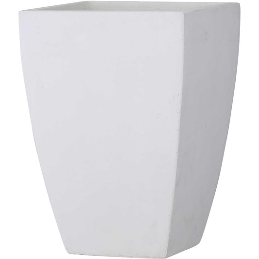 Green Pot Basque Square 35cm White GA-0435WH