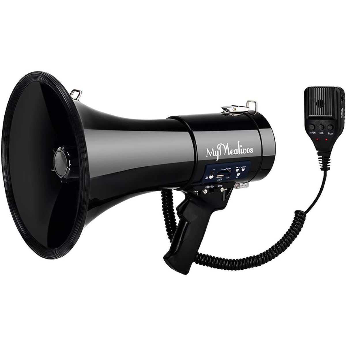 MyMealivos Shoulder Megaphone 15W Loudspeaker Megaphone for Events, Sports Days, Evacuation Drills, Guidance, Disaster Prevention, Speech, School, Fire Department