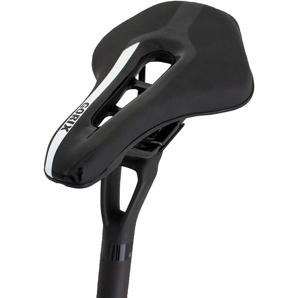 GORIX Saddle Bicycle Saddle Perforated Short Nose Lace Shock Absorption (GX-1009)