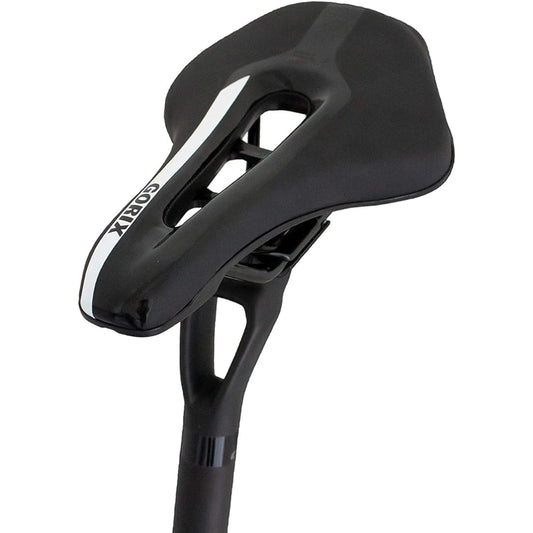 GORIX Saddle Bicycle Saddle Perforated Short Nose Lace Shock Absorption (GX-1009)
