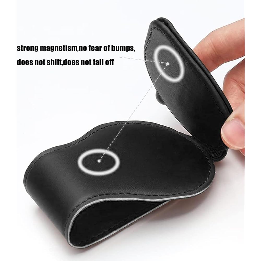 HAPIZWLU Sunglasses Holder Leather Glasses Frame Glasses Hanger Card Clip For Sun Visor Accessories ALFA ROMEO compatible