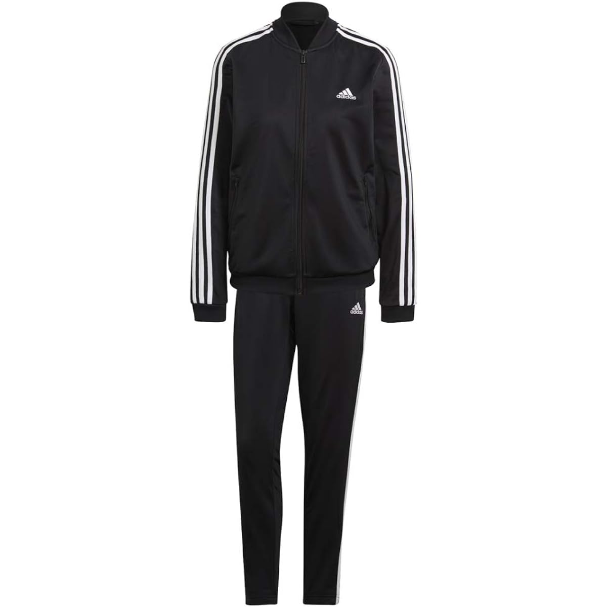 [Adidas] Jersey Top and Bottom Set Essentials 3 Stripes Tracksuit Women's