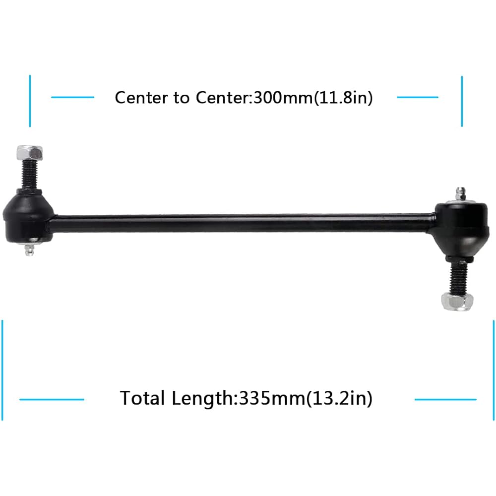 AUQDD 2 piece K80252 (length 300mm/11.8 inch, length 250mm/9.86 inch) Front Swaber Stabilizer Link 05-10 CHEVY COBALT, 06-11 HHR 04-09 Malibu/07-10 Pontiac G5,/07-09 Saturn aura