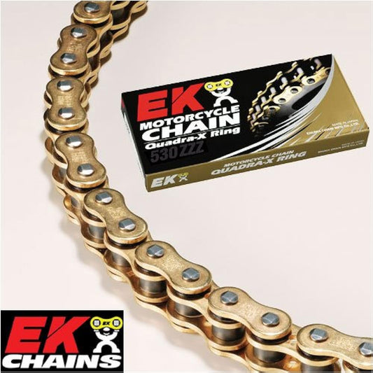 Enuma Chain EK Motorcycle Chain 530RX-O GP/GP (Gold) 110 Links MLJ (Caulking) 51