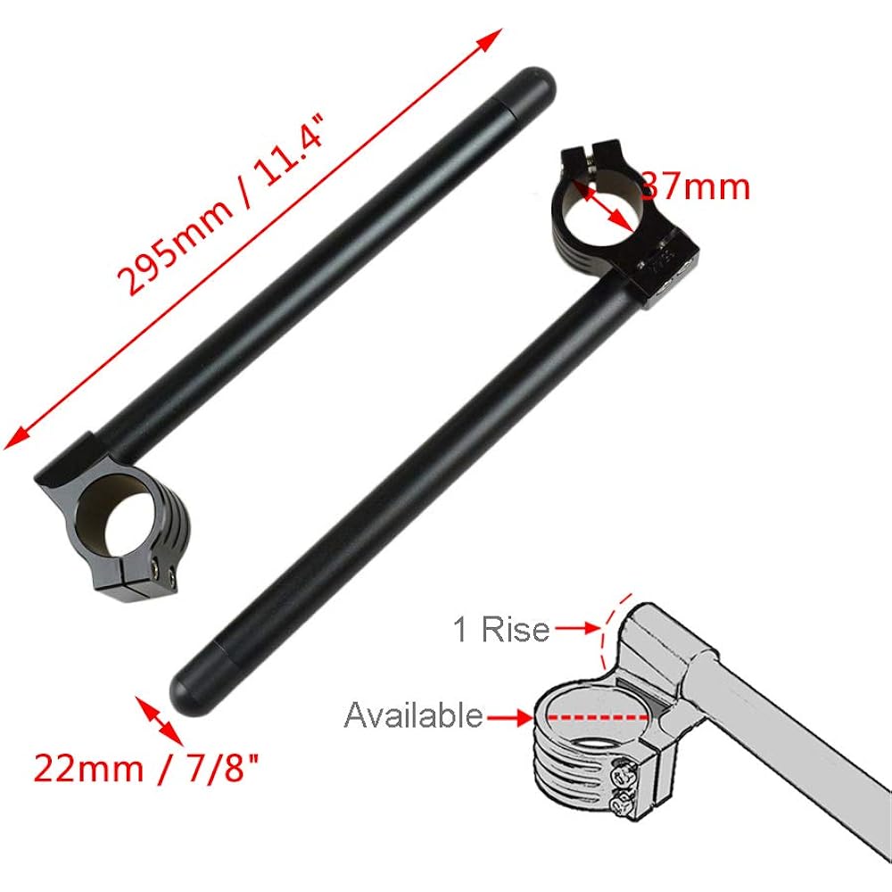 HIYOYO Autobi 7/8 inch handlebar clip on 37mm fork tube handlebar cafe racer