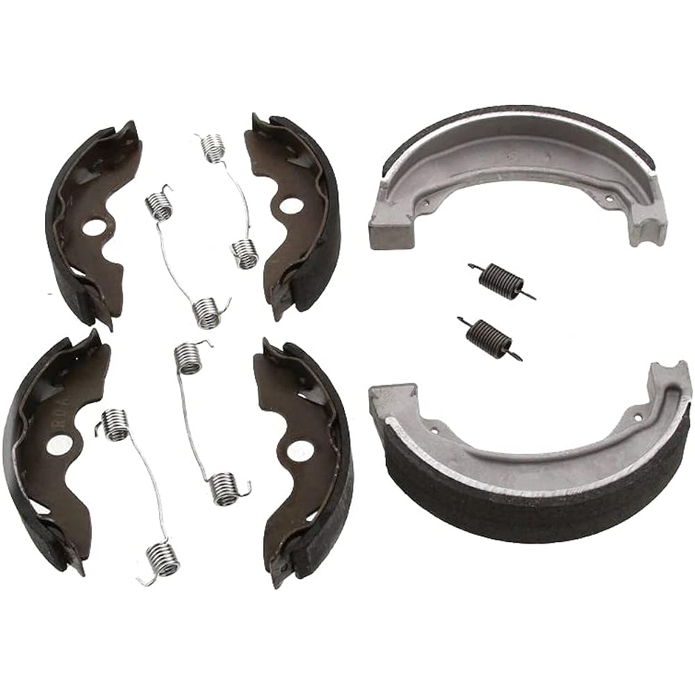 Front and rear brake shoes fit for 2001 2002 2003 2004 Honda Recon 250 TRX250TM.