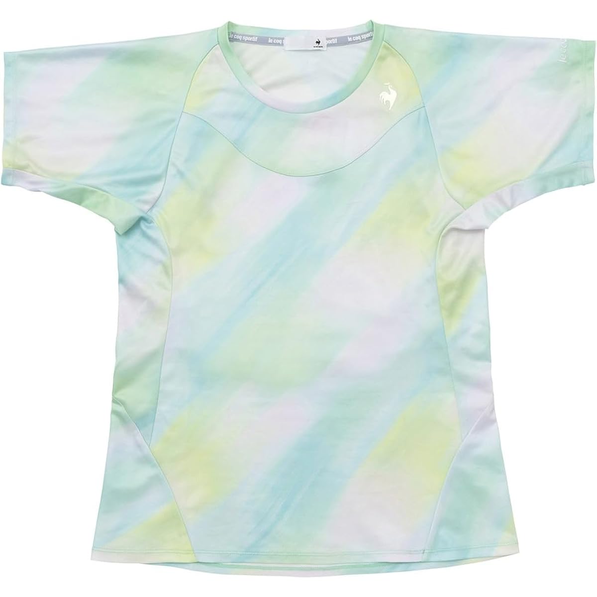 [Le Coq Sportif] Short Sleeve Game Shirt Aile forme Graphic Game Shirt Sweat Absorbent Quick Drying UV CUT (UPF50+) SUNSCREEN Short Sleeve JTA Approved Official All Over Pattern Women's
