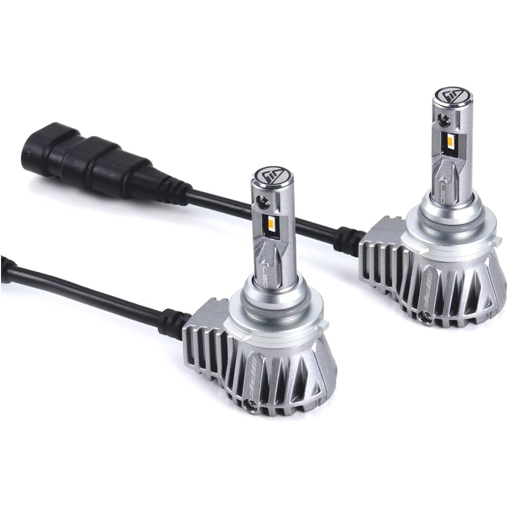M's Basic by IPF Fog Lamp LED Car HB4 2200lm 2400K Deep Yellow for 12V 2 Pieces Car Inspection Compatible Driver Unit Integrated Fanless Specification Noise Countermeasures Built-in Emergency Hole Structure Strong Weather Resistant AMZ-FL354