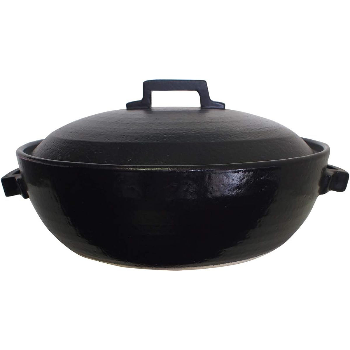 Maruyoshi Pottery Ceramic Processed IH Earthen Pot STYLE BLACK No. 9 Black 3.0l Earthen Pot IH Compatible Stylish No. 9 M0184