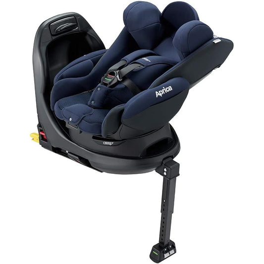 Aprica 2107741 Child Seat ISOFIX Fixed Dear Turn Plus ISOFIX AB 0 Months to 4 Years Old Rotating Bed Type (Navy)