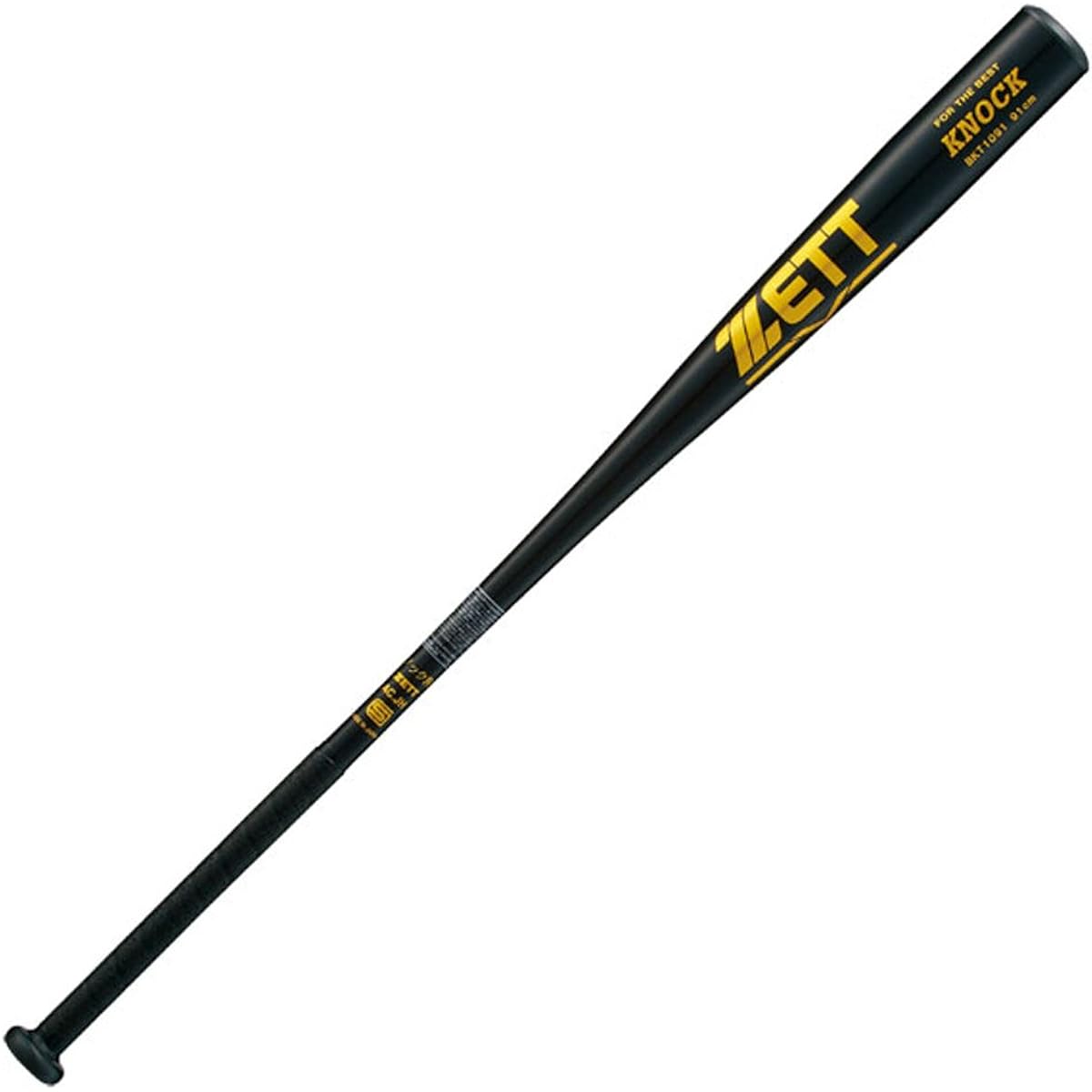 ZETT Baseball Knock Metal Bat Hardball Softball Black 68cm BKT1091