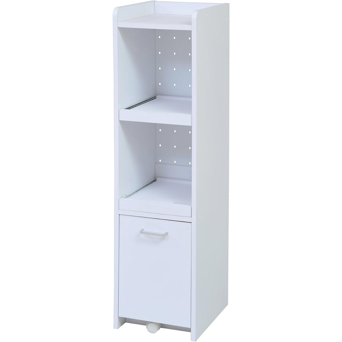 JK Plan Gap Storage Kitchen Gap Mini Kitchen Mini Cupboard Width 32.5 Height 124 Small Shelf Perfect for Living Alone White FKC-0531-WH