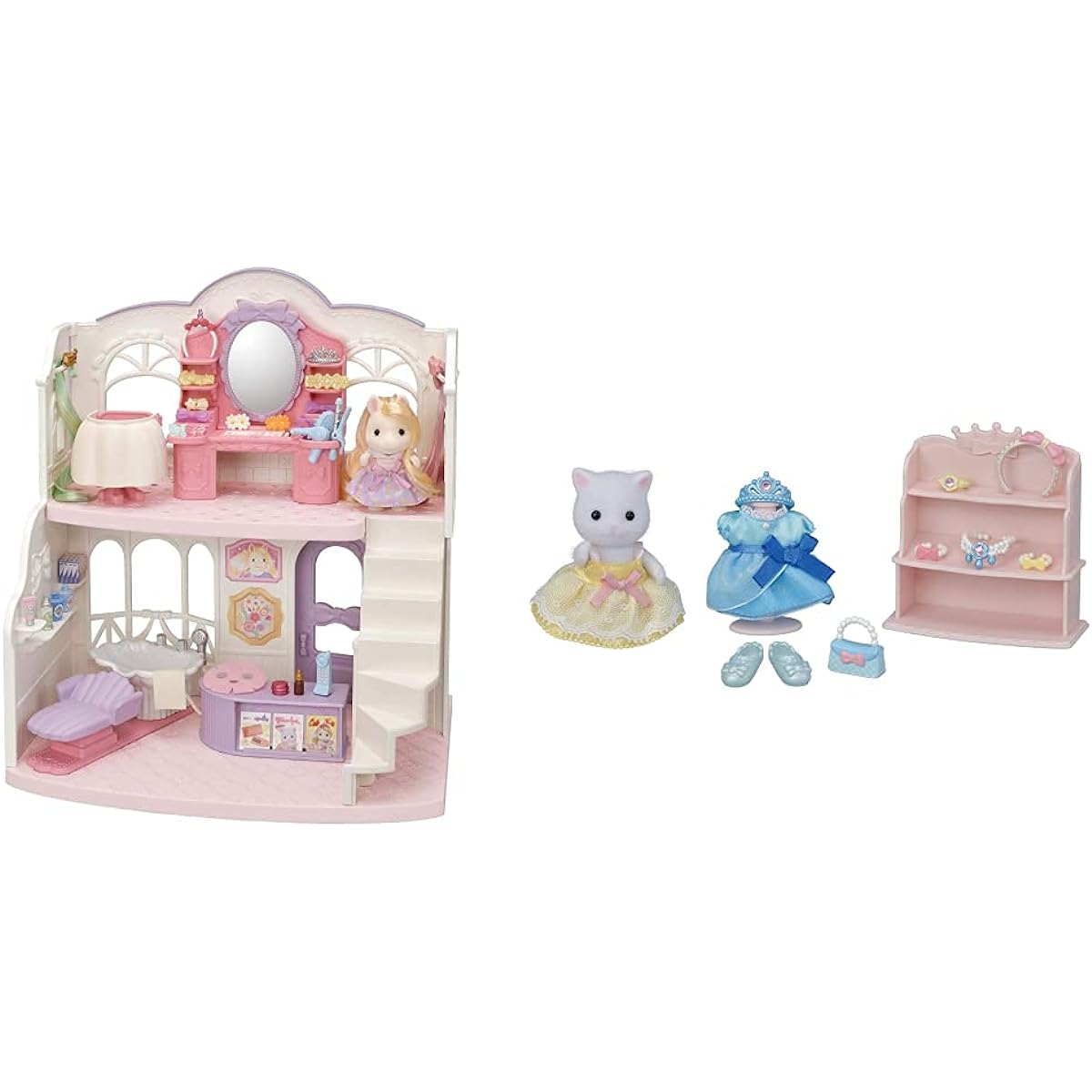 Sylvanian Families Beauty Hair Salon + Stylish Dress Up Set