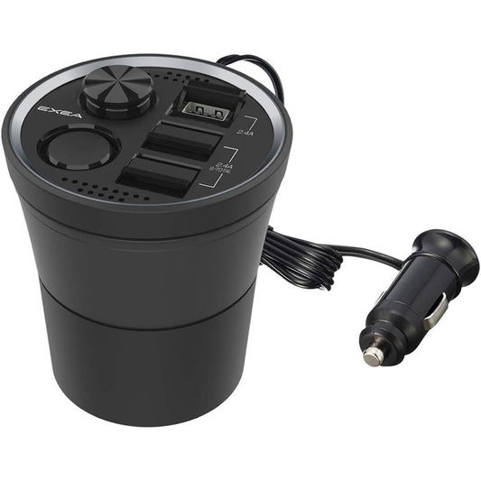 Seiko Sangyo Car Charger EXEA 3 Port Monitor USB Cup Socket EM-160