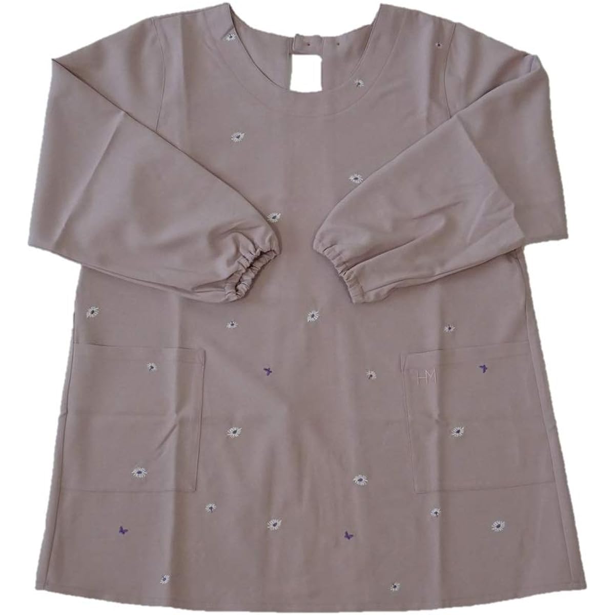 [Hanee Mori] Brand Apron [HANAE MORI [Wrinkle resistant even after washing] Polyester material with flower and butterfly embroidery Kappogi (Kappo wear 67626)
