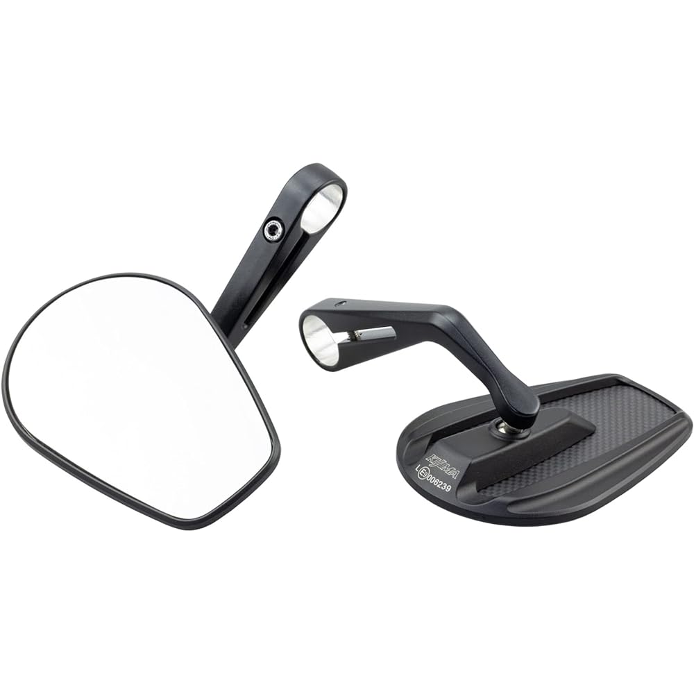 Kijima Motorcycle Bike Parts Mirror TECH10 φ22.2 Bar Clamp Type Left and Right Set HZZ-07000 Black
